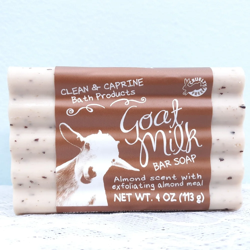 6 Goat Milk Bar Soap Simply Be Well Exfoliating Almond Clean and Caprine - Picture 3 of 7